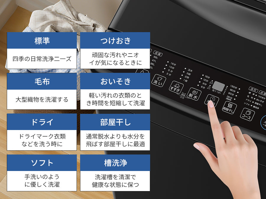 SAMKYO 洗濯機 7kg 全自動 一人暮らし 幅51cm 最短10分洗濯 透明ガラスドア 槽洗浄 予約機能 コンパクト 1-3人用 部屋干し スリム 静音 B700
