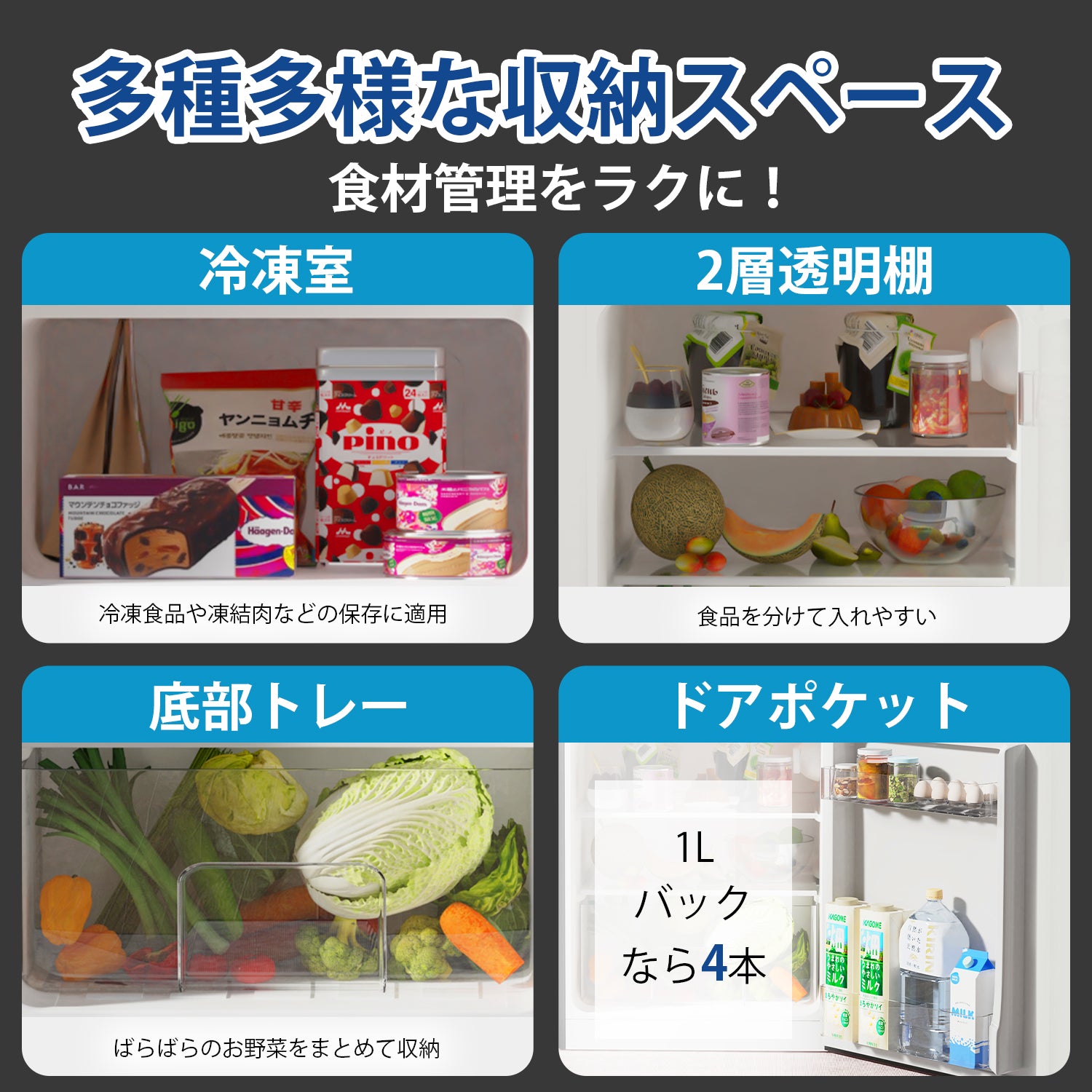冷蔵庫 95L 小型 一人暮らし 2ドア 家庭用 耐熱天板 コンパクト 右開き 静音 ブラック GU90 SAMKYO