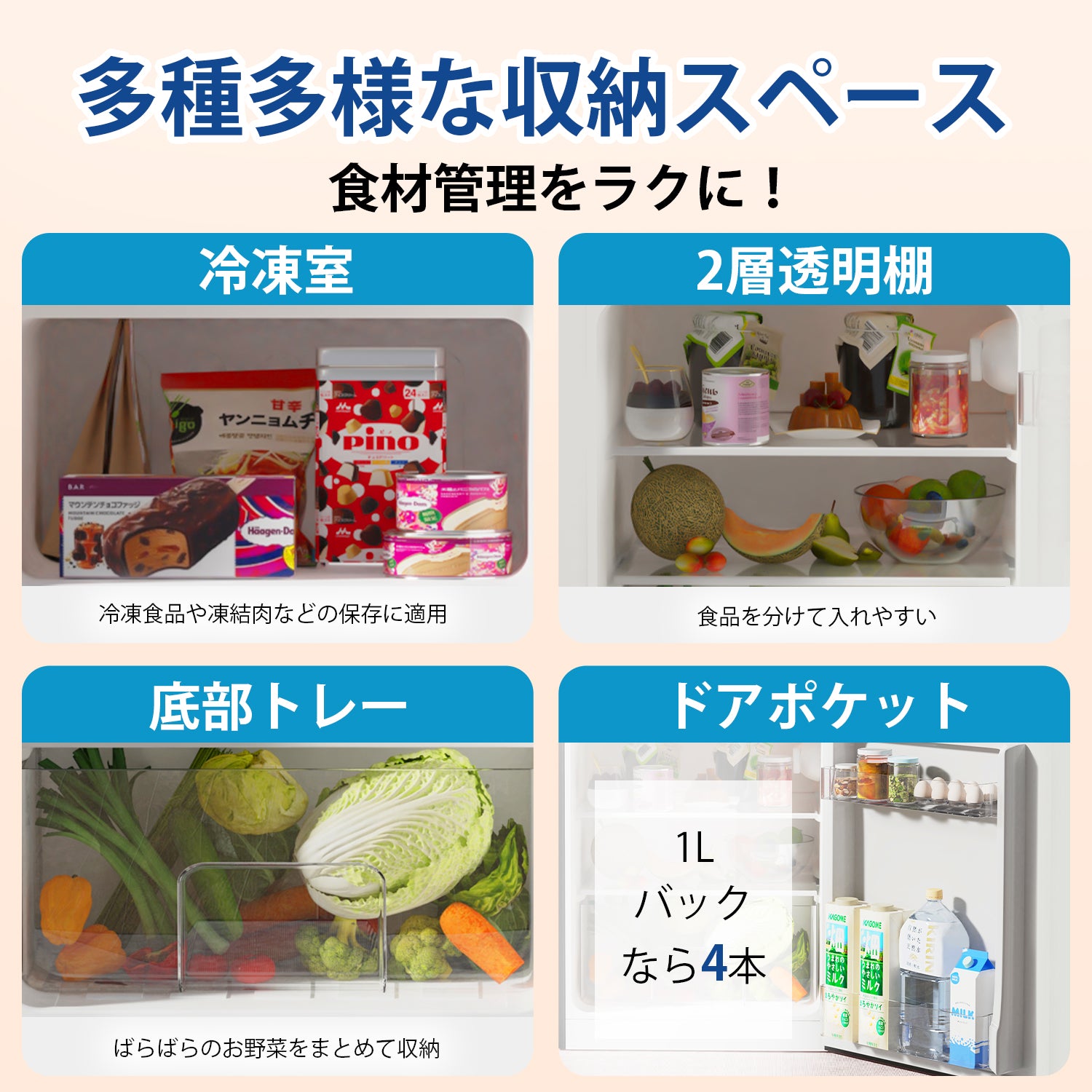 冷蔵庫 95L 小型 一人暮らし 2ドア 家庭用 耐熱天板 コンパクト 左右開き対応 静音 ホワイト GU90 SAMKYO