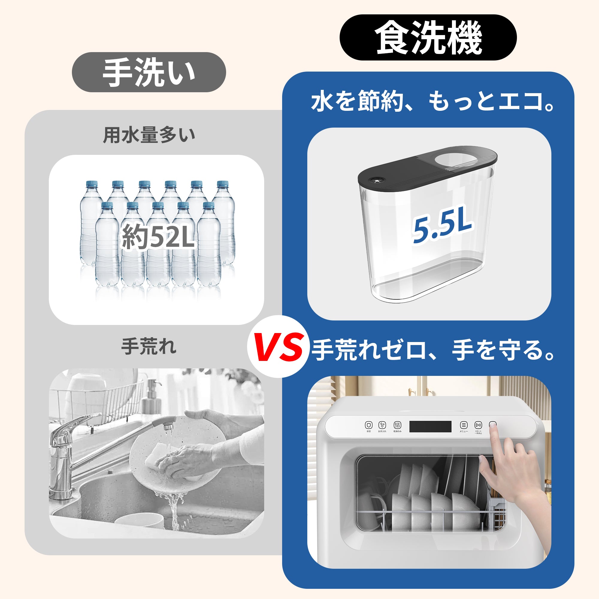 工事不要 食洗機 1~3人用 食器洗い乾燥機 18点 乾燥のみ機能対応 熱風送風乾燥 食洗器 食器洗浄機 給水バケツ付き T40