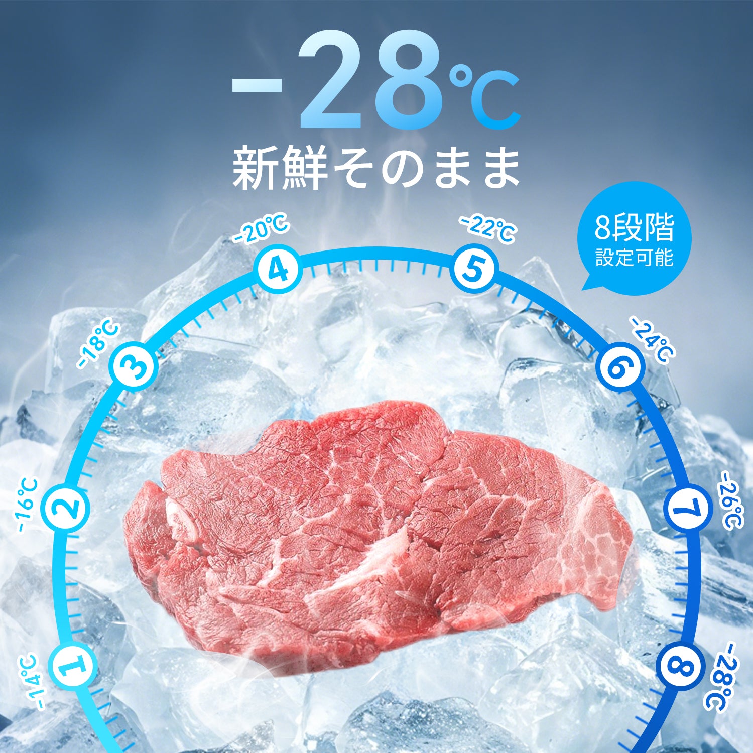 冷凍庫 100L 上開き式 家庭用 急速冷凍-28℃ 8段階温度調節 バスケット2個付き 大容量 小型 コンパクト 静音設計 セカンド冷凍庫 冷凍ストッカー SAMKYO ZC100