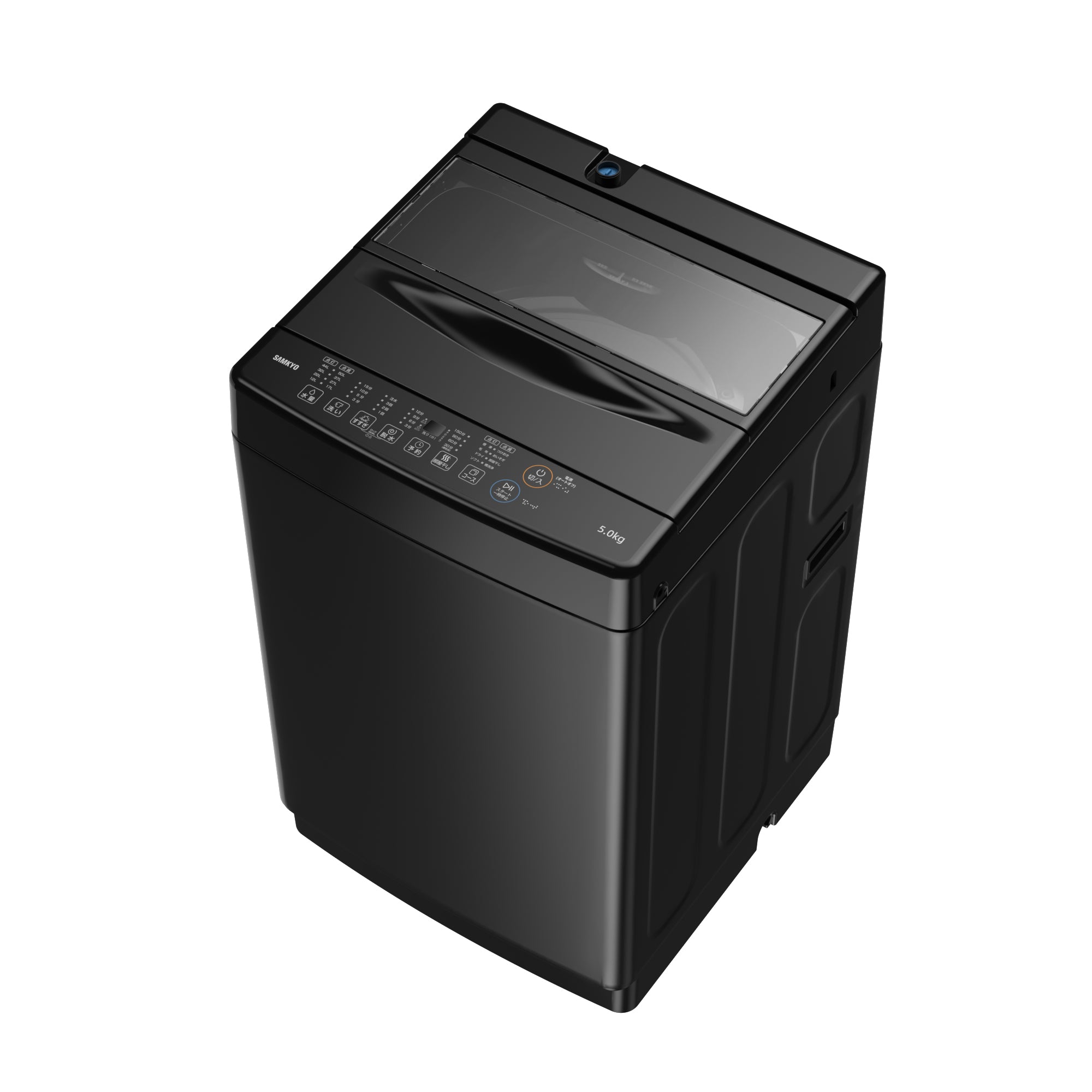 SAMKYO 洗濯機 5kg 全自動洗濯機 縦型洗濯機 一人暮らし 最短11分洗濯 小型 部屋干し専門 1-2人用 予約タイマー 透明ドア ステンレス槽 コンパクト  引越し 静音設計 B500