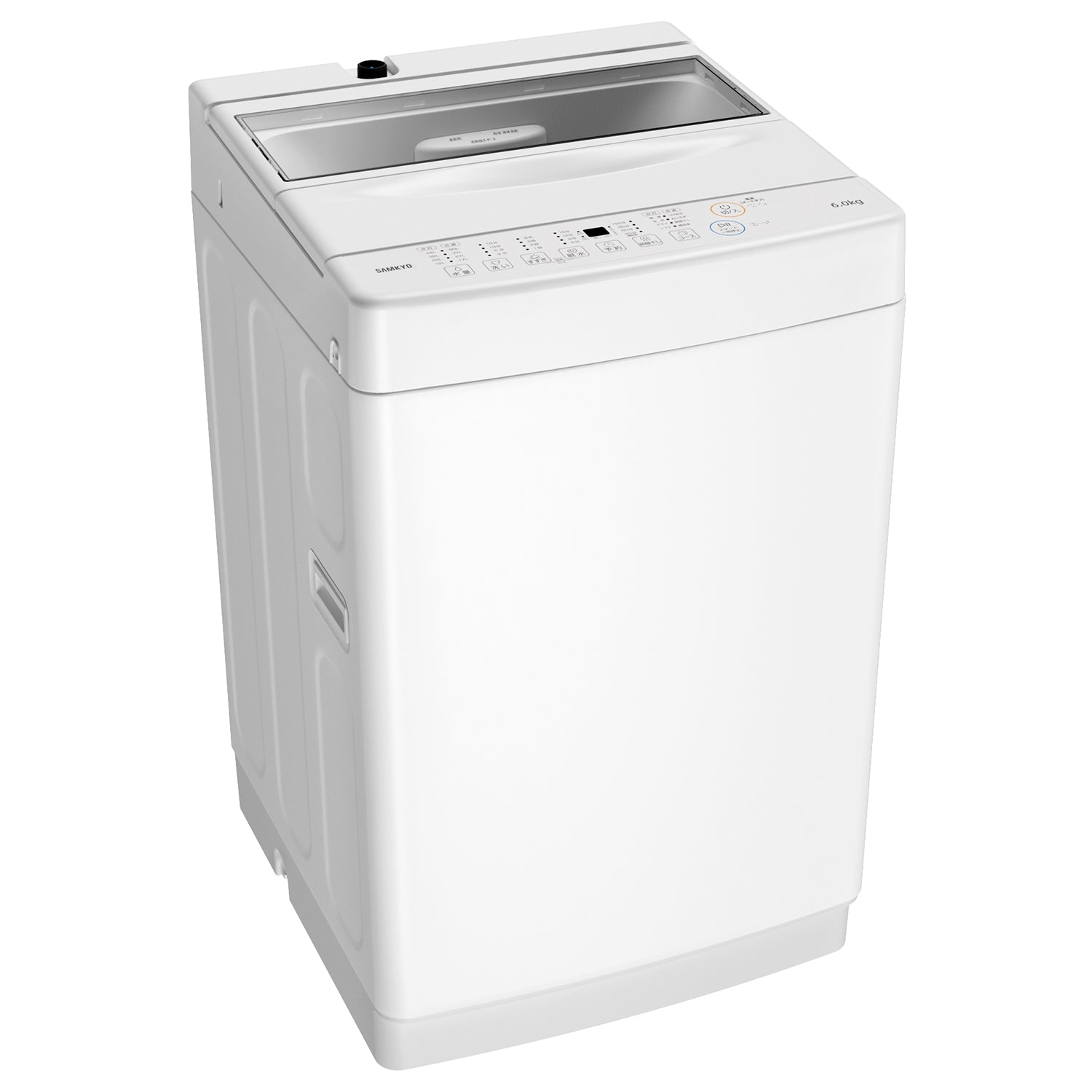 SAMKYO 洗濯機 6kg 一人暮らし 全自動洗濯機 縦型洗濯機 最短11分洗濯 小型 部屋干し専門 予約タイマー 1-3人用 透明ドア ステンレス槽 コンパクト 1-3人用 静音設計 B600