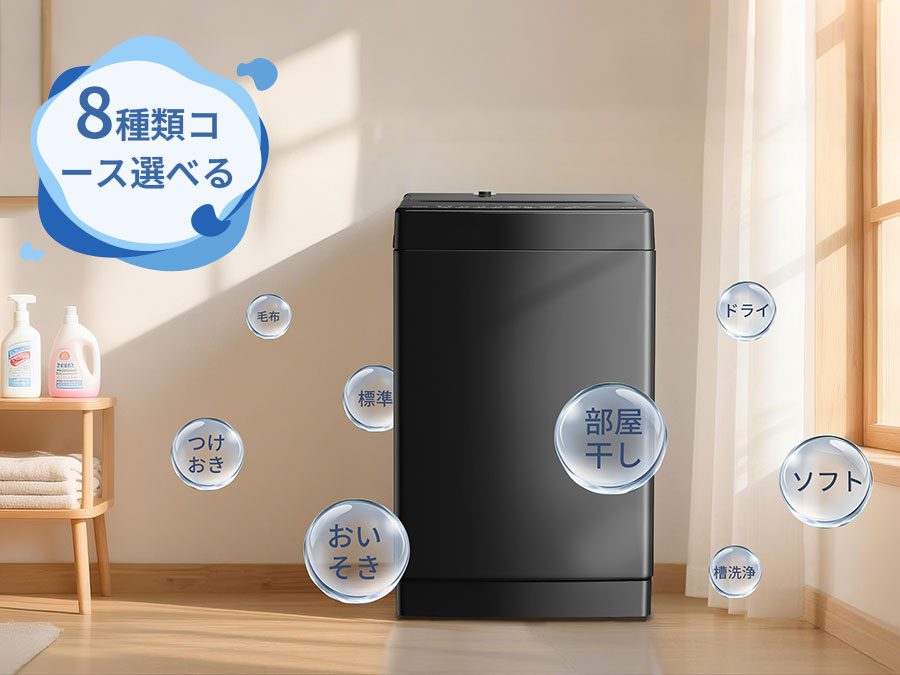 SAMKYO 洗濯機 5kg 全自動洗濯機 縦型洗濯機 一人暮らし 最短11分洗濯 小型 部屋干し専門 1-2人用 予約タイマー 透明ドア ステンレス槽 コンパクト  引越し 静音設計 B500