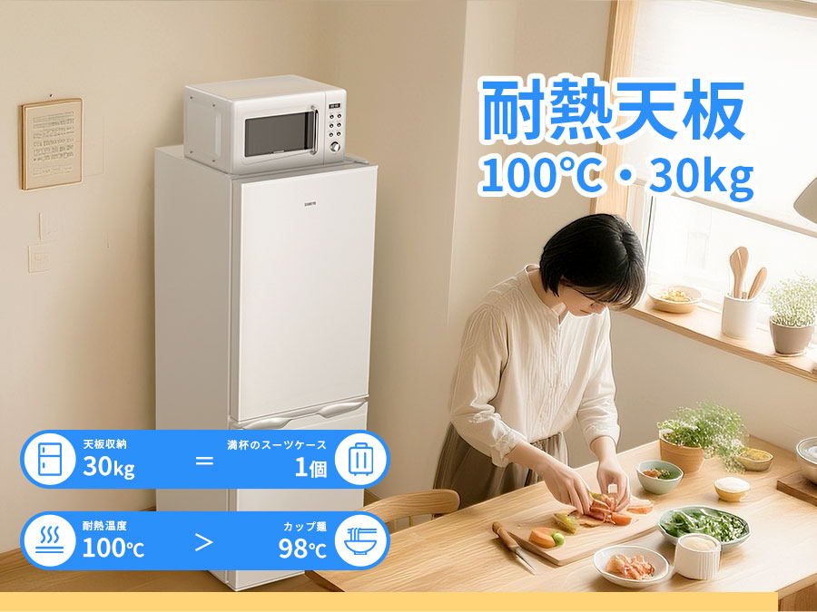 SAMKYO 冷蔵庫 145L 幅45cm 2ドア スリム 右開き 大容量 家庭用 前開き 冷凍室付き 一人暮らし 耐熱天板  静音 GU140