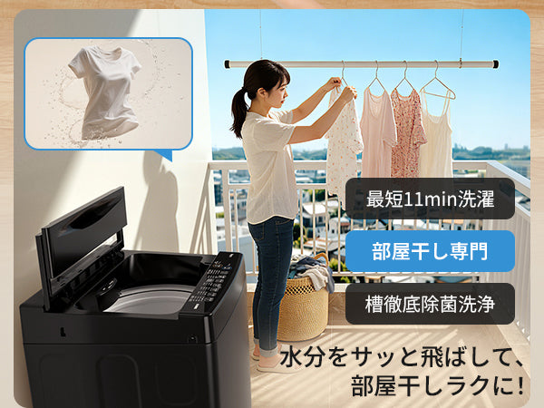 SAMKYO 洗濯機 6kg 一人暮らし 全自動洗濯機 縦型洗濯機 最短11分洗濯 小型 部屋干し専門 予約タイマー 1-3人用 透明ドア ステンレス槽 コンパクト 1-3人用 静音設計 B600