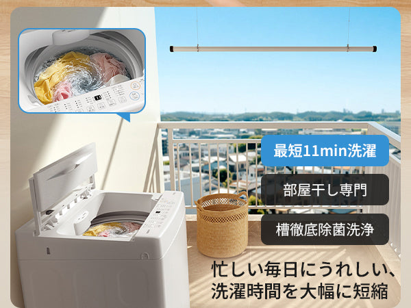 SAMKYO 洗濯機 6kg 一人暮らし 全自動洗濯機 縦型洗濯機 最短11分洗濯 小型 部屋干し専門 予約タイマー 1-3人用 透明ドア ステンレス槽 コンパクト 1-3人用 静音設計 B600