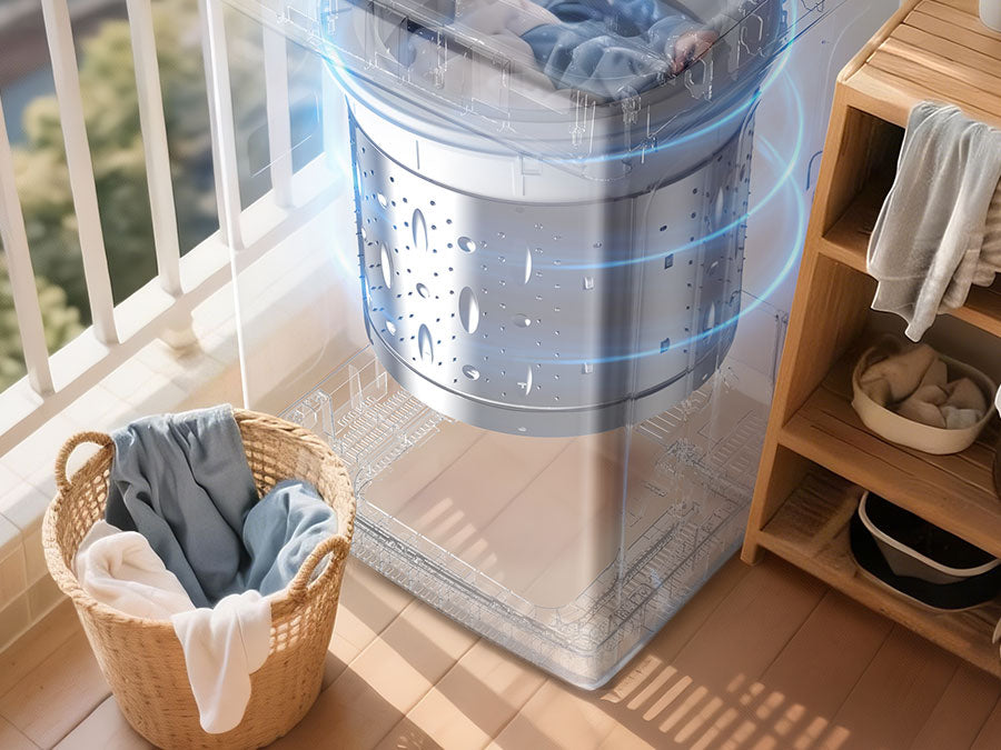 SAMKYO 洗濯機 5kg 全自動洗濯機 縦型洗濯機 一人暮らし 最短11分洗濯 小型 部屋干し専門 1-2人用 予約タイマー 透明ドア ステンレス槽 コンパクト  引越し 静音設計 B500